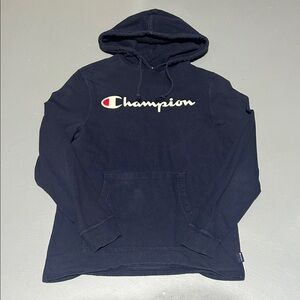 Champion Navy Blue Hoodie (Men M)